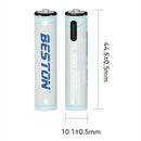 Pilas Recargables AAA USB-C 1.5V Litio Baterías Recargables con Cable USB Cable de Carga Rápida (4 Unids)
