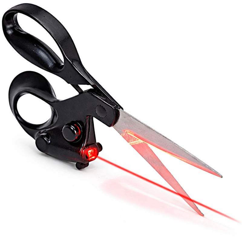 Tijeras con Guía Láser de Precisión Acero Inoxidable 30Cr13 Corte Recto Profesional Multiuso Ergonómicas