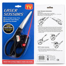Tijeras con Guía Láser de Precisión Acero Inoxidable 30Cr13 Corte Recto Profesional Multiuso Ergonómicas