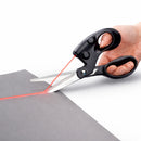 Tijeras con Guía Láser de Precisión Acero Inoxidable 30Cr13 Corte Recto Profesional Multiuso Ergonómicas