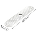 Alfombrilla lavamanos De Diatomita Para Grifo (60x10cm). Tapete antigoteo Absorbente de Secado Rápido Para Cocina y Baño. Color Blanco.