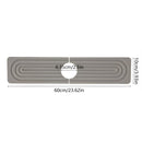 Tapete Alfombrilla De Diatomita Para llavamanos Grifo (60x10cm). Tapete antigoteo Absorbente de Secado Rápido Para Cocina y Baño. Color gris.