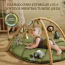 Gimnasio Para Bebé Con Alfombra Acolchada Tipo Hoja Y Arco De Juegos. Baby gym Con Juguetes Colgantes Desmontables. Estimulación temprana.