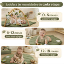 Gimnasio Para Bebé Con Alfombra Acolchada Tipo Hoja Y Arco De Juegos. Baby gym Con Juguetes Colgantes Desmontables. Estimulación temprana.