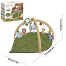 Gimnasio Para Bebé Con Alfombra Acolchada Tipo Hoja Y Arco De Juegos. Baby gym Con Juguetes Colgantes Desmontables. Estimulación temprana.
