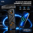 Blower sopladora Turbo De Alta Velocidad 130,000 RPM. Ventilador Portátil. Soplador Y Aspirador Eléctrico Recargable Con Pantalla Digital Y Power Bank.
