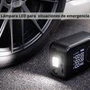 Inflador de llantas Portátil. Compresor de Aire Recargable con Pantalla Digital Dual. Luz LED Integrada (74x47x120mm).