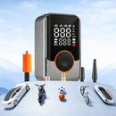 Inflador de llantas Portátil. Compresor de Aire Recargable con Pantalla Digital Dual. Luz LED Integrada (74x47x120mm).