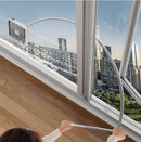 Limpiavidrios magnético extensible 160cm con depósito de agua. Limpiador de ventanas con brazo flexible. Cepillo limpiador de vidrios.