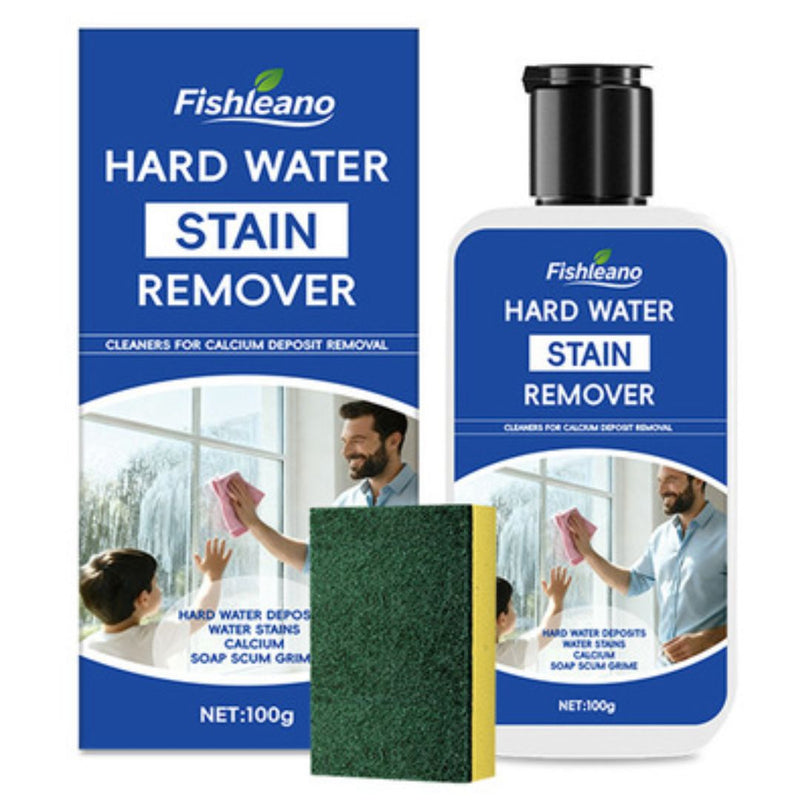 Removedor de Manchas de Agua para vidrios (100g). Limpiador Antisarro y Cal. Ideal para ventanas. Incluye esponja.