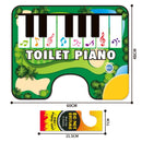 Juguete Alfombra Musical de Piano para Baño. Tapete Interactivo con Teclas de Piano para Inodoro. Produce sonidos musicales. Color verde.