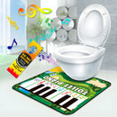 Juguete Alfombra Musical de Piano para Baño. Tapete Interactivo con Teclas de Piano para Inodoro. Produce sonidos musicales. Color verde.
