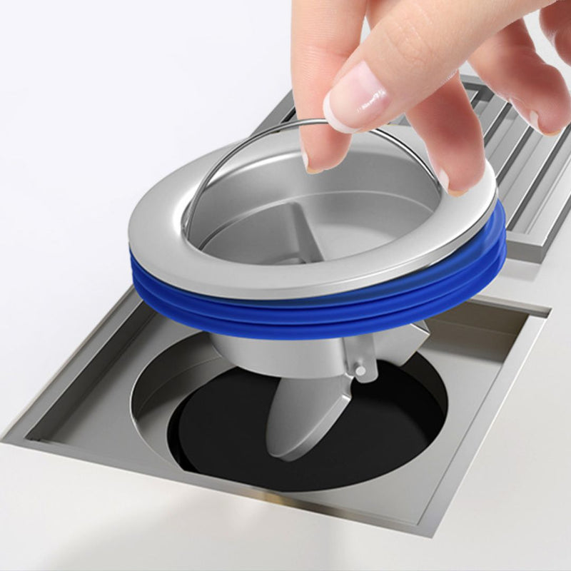 Tapón de Drenaje Antirretorno para Baño (42mm). Núcleo para Desagüe de Cobre Plateado. Válvula Antiolor con Apertura Automática 40g.