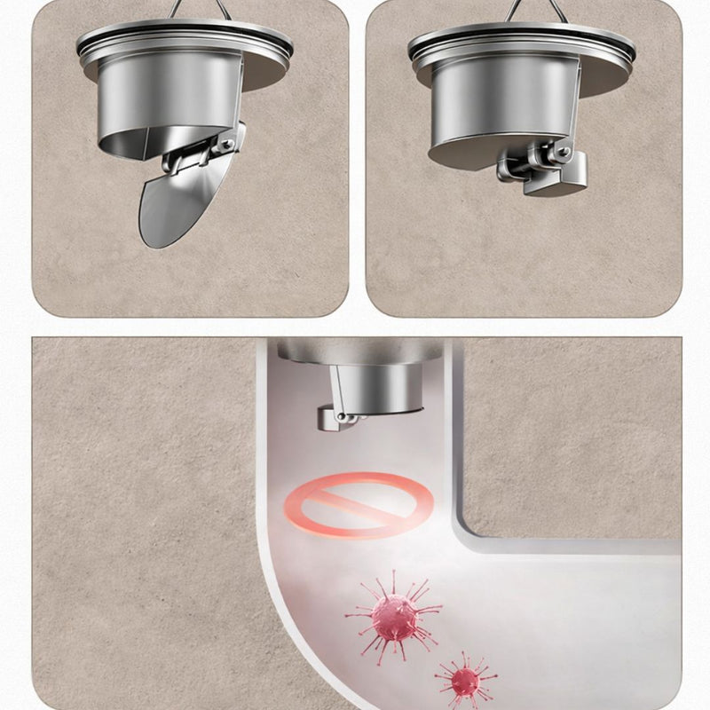 Tapón de Drenaje Antirretorno para Baño (42mm). Núcleo para Desagüe de Cobre Plateado. Válvula Antiolor con Apertura Automática 40g.