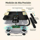 Báscula Inteligente de Composición Corporal con 8 Sensores. Balanza Digital recargable con Electrodo de Mano, Análisis BMI, Grasa Corporal y Conexión a App.