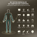 Báscula Inteligente de Composición Corporal con 8 Sensores. Balanza Digital recargable con Electrodo de Mano, Análisis BMI, Grasa Corporal y Conexión a App.