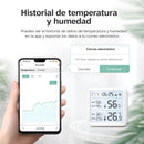 Sensor de Temperatura y Humedad con Pantalla LCD y Conexión a App Tuya. Termómetro e Higrómetro Digital Bluetooth Inteligente. Medidor.