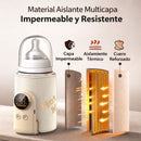 Calentador Biberones Portátil 6000mAh con Pantalla LED y Control de Temperatura. Calienta Leche para Bebé Carga USB-C 18W. Compatible con la Mayoría de Mamaderas.