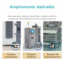 Rueda Niveladora Ajustable para Maquinaria Industrial – Rodaja Antivibración con Base Giratoria con Placa de 55x55 mm y distancia Orificios 42x42mm. Giratoria con Altura Ajustable. 40F Blanca