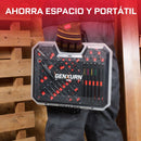 Puntas de Destornillador con Ratchet y Broca Escalonada 13 Tamaños 1/8–1/2 de Acero S2 y HSS 4341. Kit de Puntas Magnéticas con Extensiones Largas y Estuche Portátil (58 Pcs)