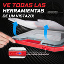Puntas de Destornillador con Ratchet y Broca Escalonada 13 Tamaños 1/8–1/2 de Acero S2 y HSS 4341. Kit de Puntas Magnéticas con Extensiones Largas y Estuche Portátil (58 Pcs)