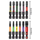 Puntas Magnéticas para Destornillador de Impacto (13Unds) 50mm. Set de Puntas para Atornillador S2 Acero Aleado, PH, SQ Torx, SL