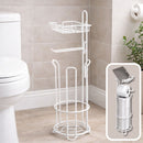 Organizador de Papel Higiénico para Baño con Repisa y Porta Celular Organizador de baño de 60cm Color Blanco.