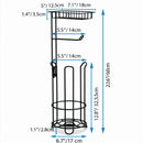 Organizador de Papel Higiénico para Baño con Repisa y Porta Celular Organizador de baño de 60cm Color Negro.