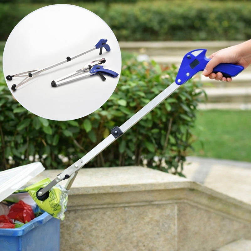 Pinza Recogedora Extensible Multiuso – Agarrador de Basura y Objetos Plegable de Aluminio. Recolector de Basura con Extensión de 83cm. Picker. Agarrador.