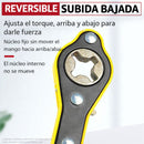 Manivela Universal para Gato Hidráulico – Llave trinqete para Elevador de Auto (260g). Llave Manual de Carraca con Mango Ergonómico Antideslizante para Elevación (34cm)