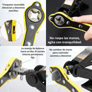 Manivela Universal para Gato Hidráulico – Llave trinqete para Elevador de Auto (260g). Llave Manual de Carraca con Mango Ergonómico Antideslizante para Elevación (34cm)