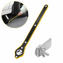 Manivela Universal para Gato Hidráulico – Llave trinqete para Elevador de Auto (260g). Llave Manual de Carraca con Mango Ergonómico Antideslizante para Elevación (34cm)