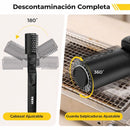Cepillo Eléctrico para Limpiar Parrillas BBQ – Limpiador Recargable para Asadores con 3 Velocidades. Giratorio con Cabezal de Alambre. Negro 42.1×13.8×7.8cm