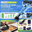 Cepillo Eléctrico para Limpiar Parrillas BBQ – Limpiador Recargable para Asadores con 3 Velocidades. Giratorio con Cabezal de Alambre. Negro 42.1×13.8×7.8cm