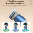 Cepillo de Limpieza Eléctrico Inalámbrico 360° con 5 Cabezales. Limpiador Recargable USB-C para Cocina y Baño 3 Velocidades 5W 5V. Color Azul 20.5 cm.