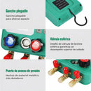 Manómetro Digital HVAC para Refrigeración. Set Medidor de Presión y Vacío 0-6000 KPa con Pantalla LCD. DY523