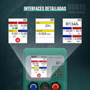 Manómetro Digital HVAC para Refrigeración. Set Medidor de Presión y Vacío 0-6000 KPa con Pantalla LCD. DY523