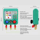 Manómetro Digital HVAC para Refrigeración. Set Medidor de Presión y Vacío 0-6000 KPa con Pantalla LCD. DY523