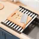 Escurridor Enrollable para Fregador de Cocina (55×32.5cm). Acero Inoxidable 304. Rejilla Plegable Multifuncional.