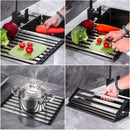 Escurridor Enrollable para Fregador de Cocina (55×32.5cm). Acero Inoxidable 304. Rejilla Plegable Multifuncional.