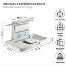 Cambiador de Bebé Plegable de Pared para Baños Públicos. Estación Cambiadora HDPE Antibacterial. Soporta hasta 20kg. Cambiador de Pañales.