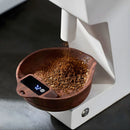 Báscula Scoop digital de precisión 1000g / 0.1g. Café Balanza electrónica para pesar granos, semillas y alimentos. Color walnut (13x10cm).