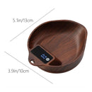Báscula Scoop digital de precisión 1000g / 0.1g. Café Balanza electrónica para pesar granos, semillas y alimentos. Color walnut (13x10cm).