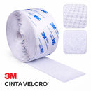 Cinta Velcro Adhesiva 3M Hook + Hair (20mmx3m). Cierre Mágico de Fijación Reutilizable. Felpa Autoadhesiva.