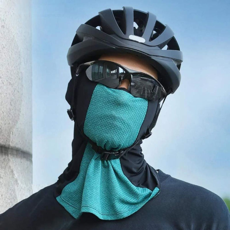 Balaclava Deportiva UPF50+ con 2 Mangas Protectoras para Brazos. Pasamontañas transpirable para Ciclismo, Moto y Actividades al Aire Libre.