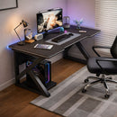 Escritorio mesa Gamer 120x60x74cm Con Superficie Antimanchas De Fibra De Carbono. Mesa De Computadora Con Soporte Para CPU.