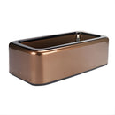 Dispensador automático de cubre zapatos protector desechable. Color bronce. Máquina dispensadora de cubre calzado por presión.