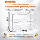 Organizador de Termos Botellas de agua y Vasos. Estante de 3 Niveles Transparente. Soporte para Botellas de Hasta 40 oz.