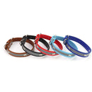 Collar de cuero para mascotas, 2cm Ancho. Color Azul