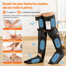 Masajeador para Piernas con Compresión de Aire y Calor. Máquina de Masajes Cubre Pies, Pantorrillas, Rodillas y Muslos con 2 Niveles de Calor.